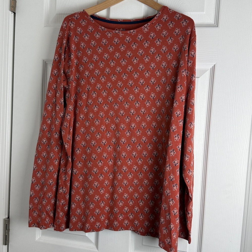 1X Croft & Barrow Terracotta Floral Tee